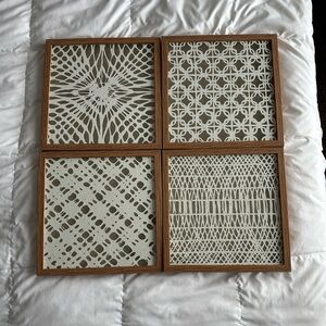 Set of 4 Geometric Patterned Wall Art